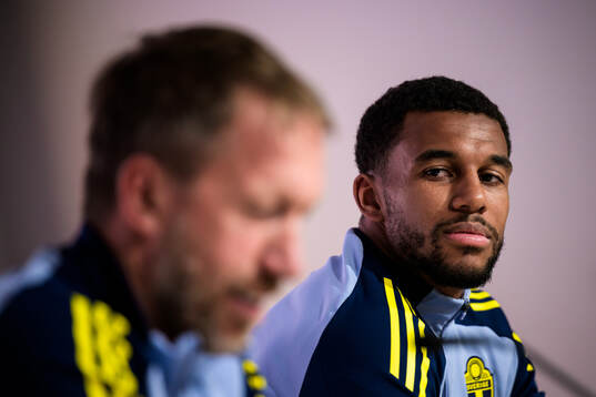 Isak Hien of the Swedish national football team