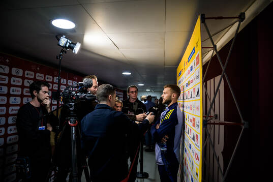 Jesper Karlström of the Swedish national football team
