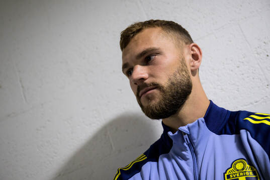 Jesper Karlström of the Swedish national football team