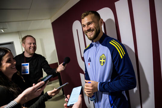 Jesper Karlström of the Swedish national football team