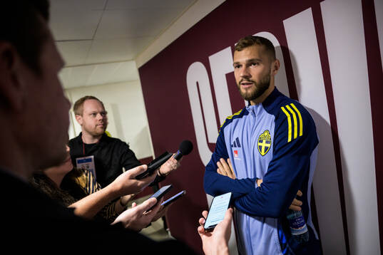 Jesper Karlström of the Swedish national football team