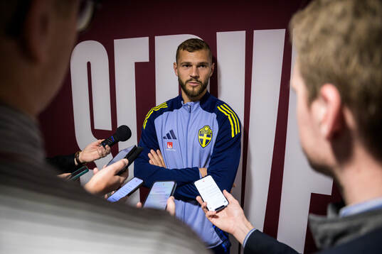 Jesper Karlström of the Swedish national football team