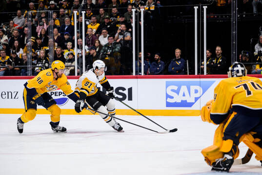 Nick Perbix of Nashville Predators and Ben Kindel of