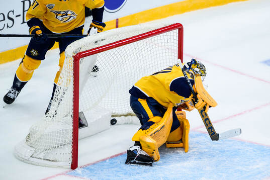 Goaltender Juuse Saros of Nashville Predators