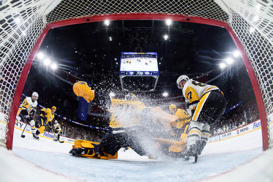 goaltender Juuse Saros of Nashville Predators and Sidney