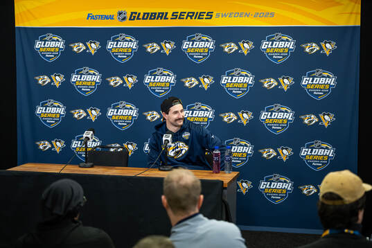 Filip Forsberg at a press conference