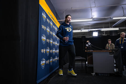 Filip Forsberg at a press conference
