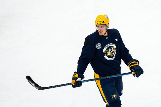 Michael McCarron at a practice session with Nashville