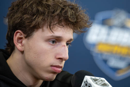 Ben Kindel at a press conference