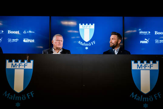 Ordförande Anders Pålsson och Jimmy Rosengren när Malmö