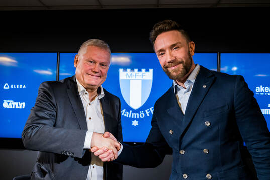 Ordförande Anders Pålsson och Jimmy Rosengren när Malmö
