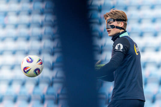 Goalkeeper Sander Tangvik of the Norwegian national