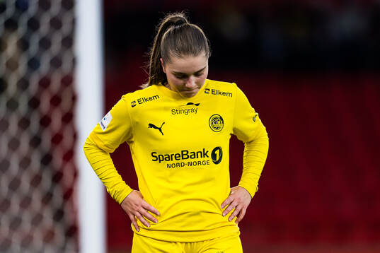 Amie Sannes of Bodø/Glimt looks dejected
