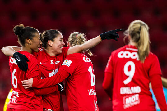 Brenna Lovera of Brann celebrates