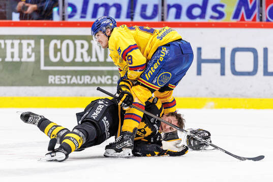 Djurgårdens Håvard Salsten och Skellefteås Pär Lindholm