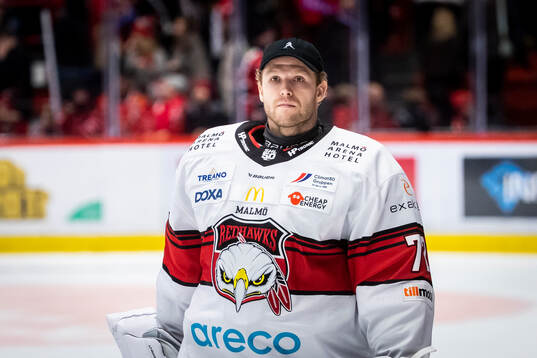 Malmö Redhawks målvakt Daniel Marmenlind deppar