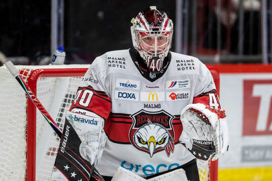 Malmö Redhawks målvakt Oskar Blomgren
