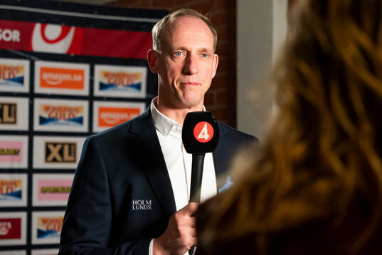 Linköpings huvudtränare Mikael Håkanson ishockeymatchen