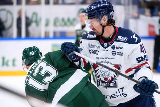 Linköpings David Bernhardt och Färjestads Joel Kellman