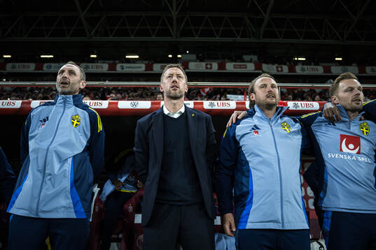 Assistant coach Andreas Georgson, Head coach Graham Potter,