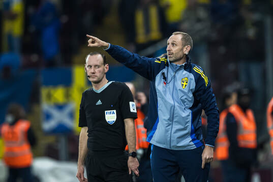 Assistant coach Andreas Georgson of Sweden