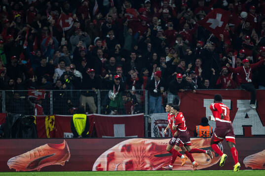 Granit Xhaka, Fabian Rieder, Breel Embolo, Dan Ndoye, and