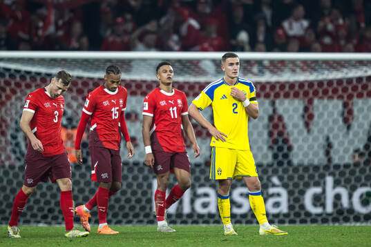 Gustaf Lagerbielke of Sweden looks dejected
