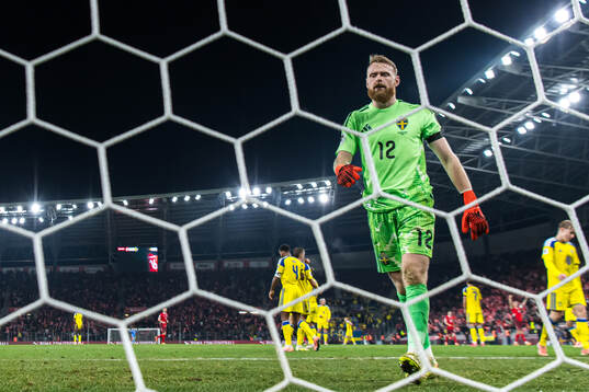 Goalkeeper Viktor Johansson of Sweden looks dejected