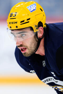 Adam Wilsby at a practice session with Nashville Predators