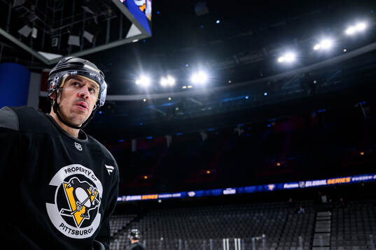 Evgeni Malkin at a practice session with Pittsburgh Penguins