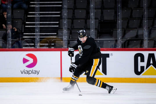 Evgeni Malkin at a practice session with Pittsburgh Penguins