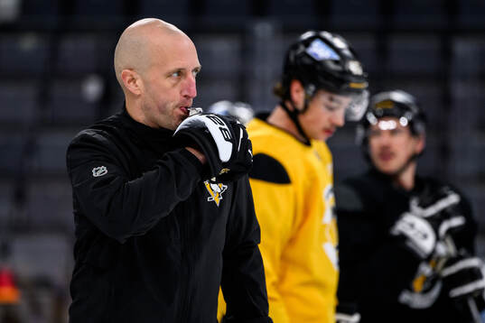 Head coach Dan Muse at a practice session with Pittsburgh