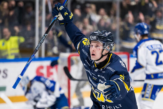 HV71s Hugo Pettersson jublar