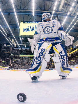 Leksands målvakt Jakob Hellsten deppar