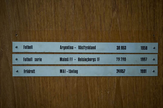 Tavlan med Rekord på Malmö stadion