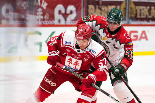 Timrås Anton Wedin och Frölundas Isac Heens