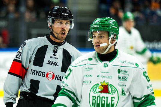 Domare Andreas Harnebring och Rögles Leon Bristedt