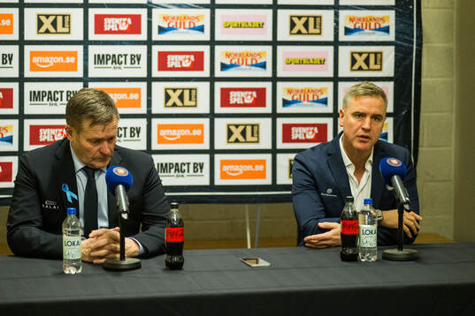 Växjös assisterande tränare Joakim Fagervall och Rögles