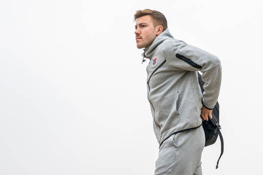 Fredrik André Bjørkan arrives at Milano Malpensa Airport