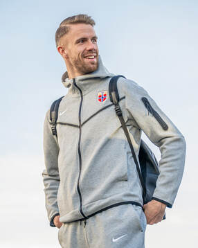 Kristoffer Ajer of the Norwegian national football team