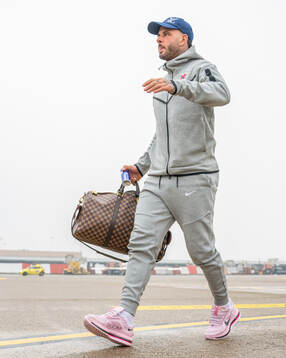 Aron Bizet Dønnum arrives at Milano Malpensa Airport