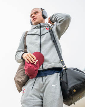 Julian Ryerson arrives at Milano Malpensa Airport