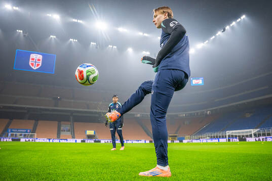 Andreas Schjelderup of the Norwegian national football team