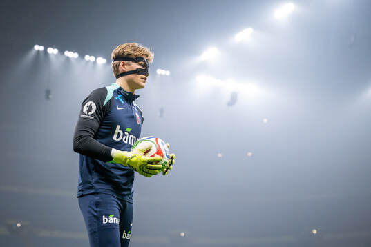 Goalkeeper Sander Tangvik of the Norwegian national