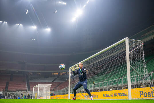 Goalkeeper Ørjan Håskjold Nyland of the Norwegian