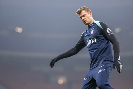 Alexander Sørloth of the Norwegian national football team