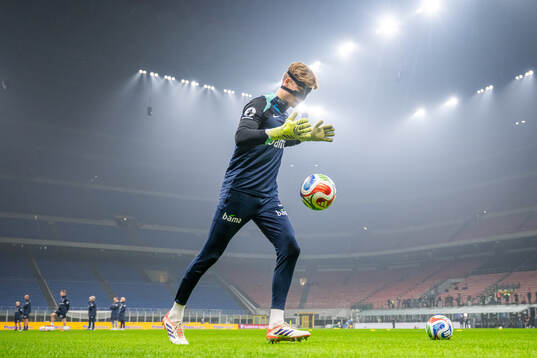 Goalkeeper Sander Tangvik of the Norwegian national