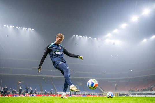 Goalkeeper Mathias Dyngeland of the Norwegian national