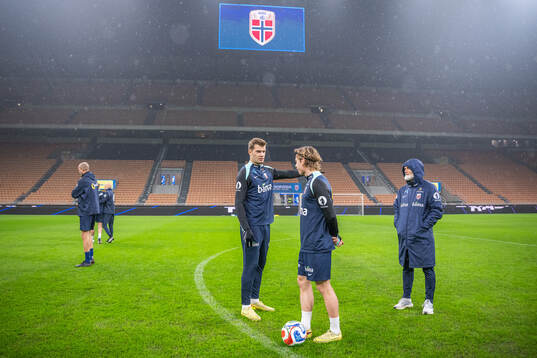 Alexander Sørloth, Patrick Berg and Martin Langagergaard,