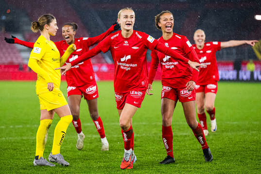 Lauren Alison Davidson of Brann celebrates